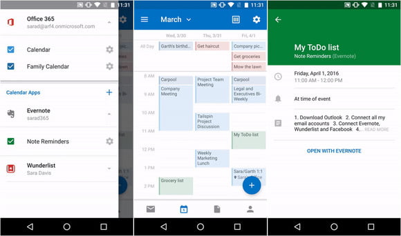 evernote add in for outlook for android